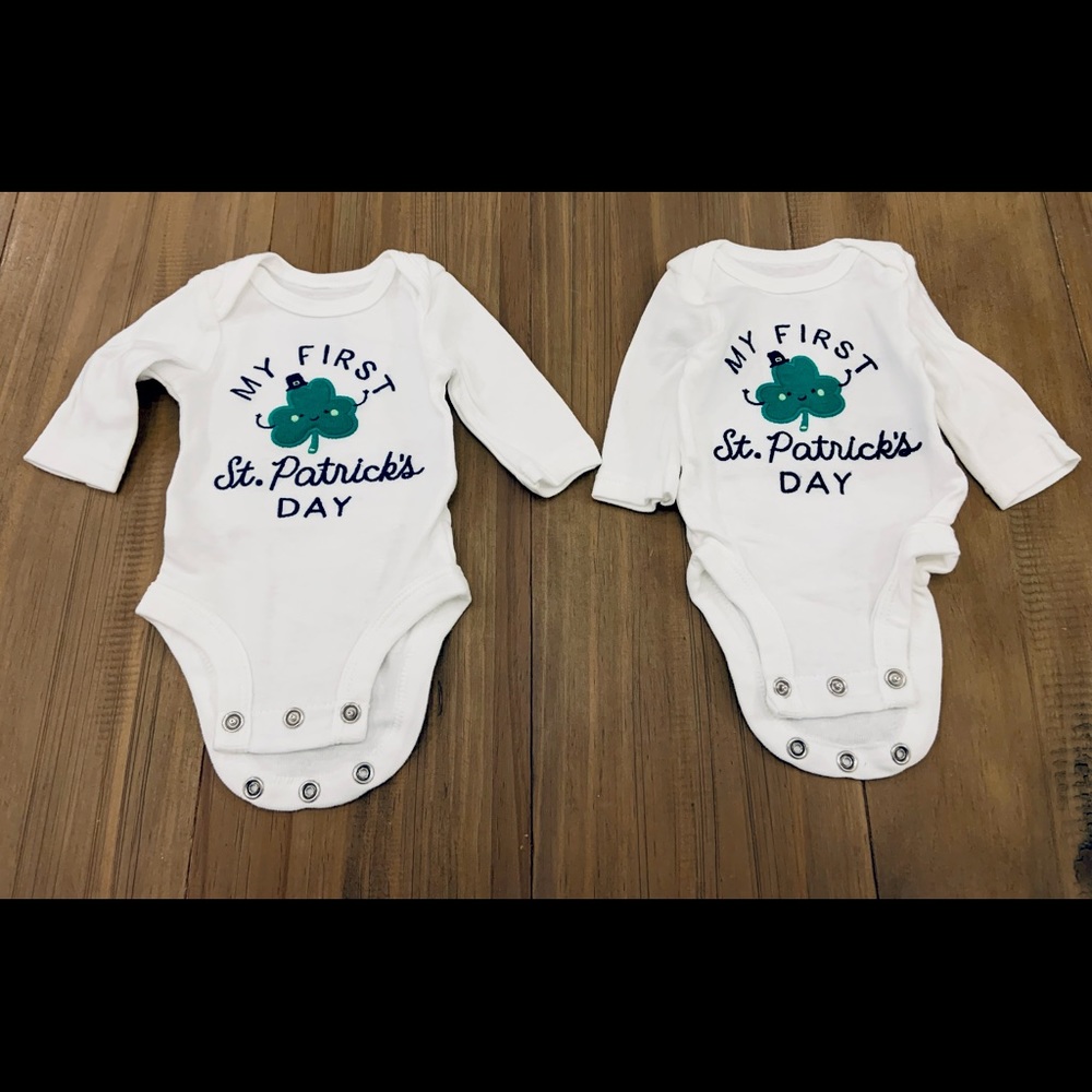 Preemie Twin Set Happy St. Patrick’s Day Onesie